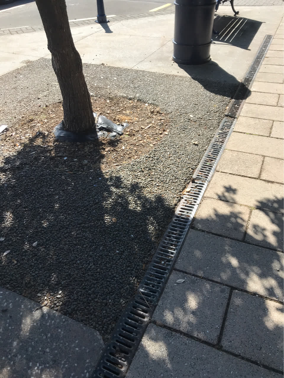 The photograph attached to this pavement - damaged report