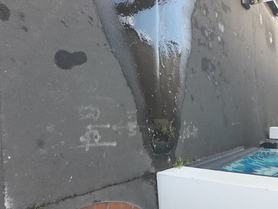 The photograph attached to this water leak report