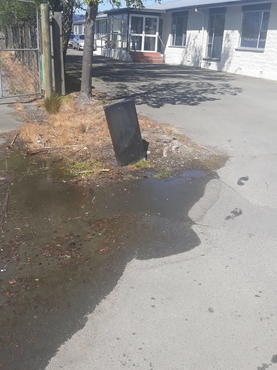 The photograph attached to this water leak report