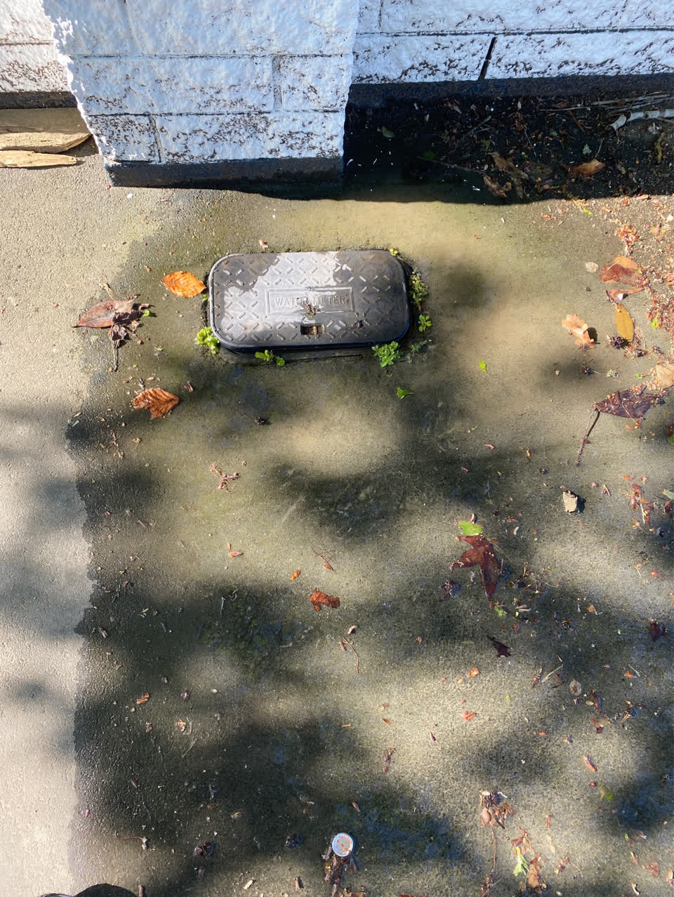 The photograph attached to this water leak report