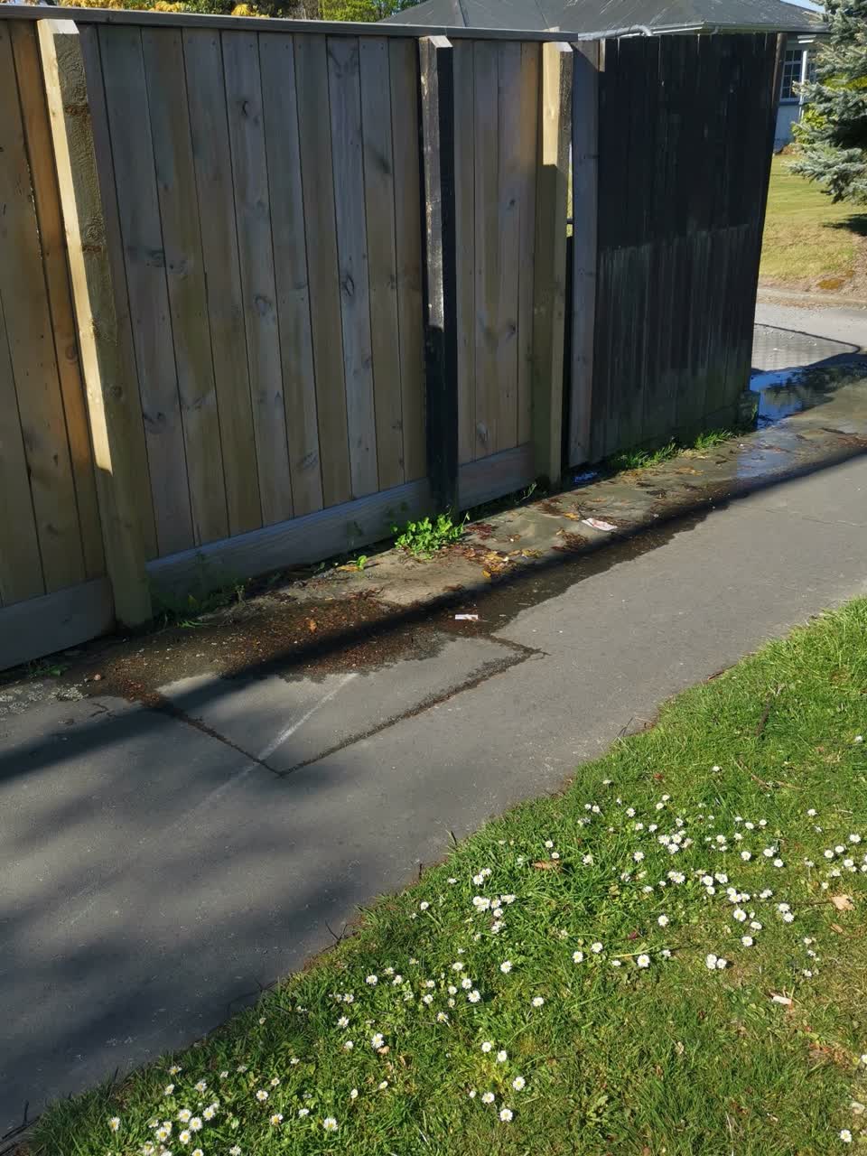 The photograph attached to this water leak report