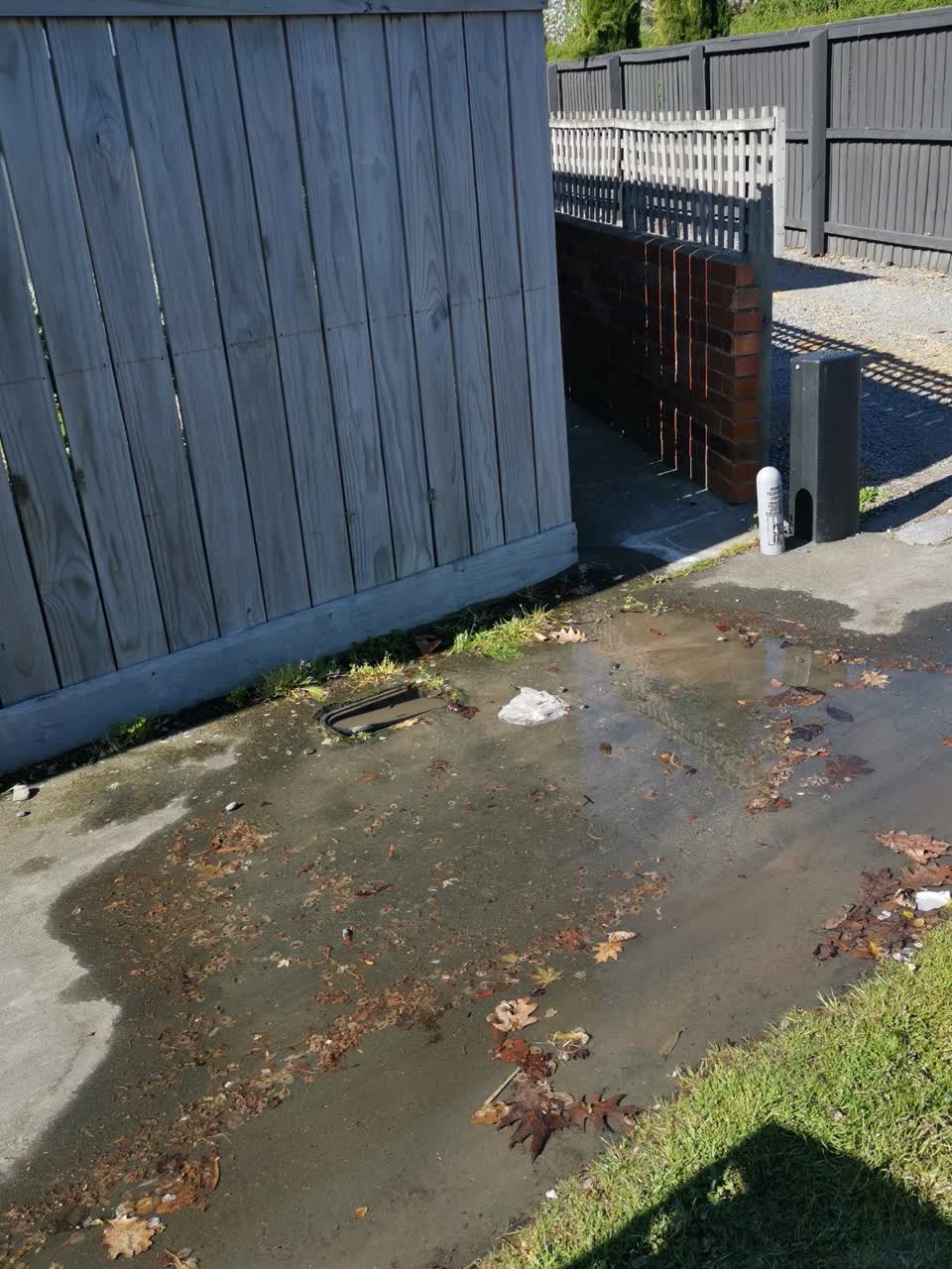 The photograph attached to this water leak report
