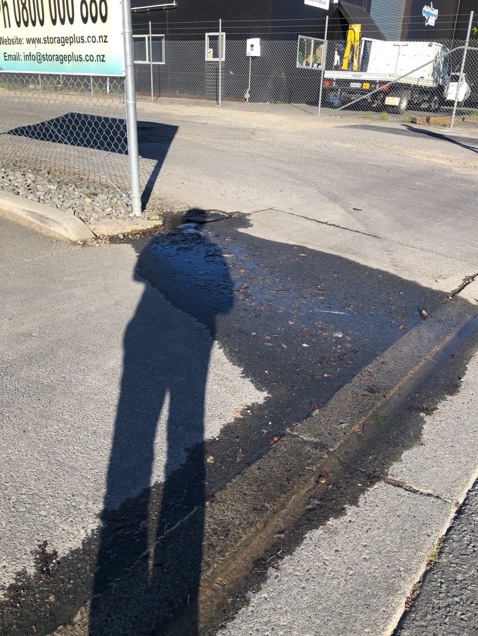 The photograph attached to this water leak report