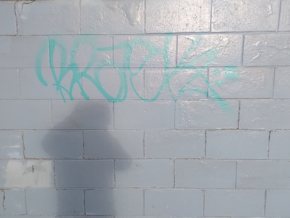 The photograph attached to this graffiti report