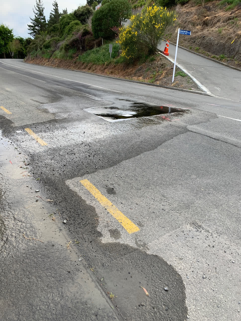 The photograph attached to this water leak report