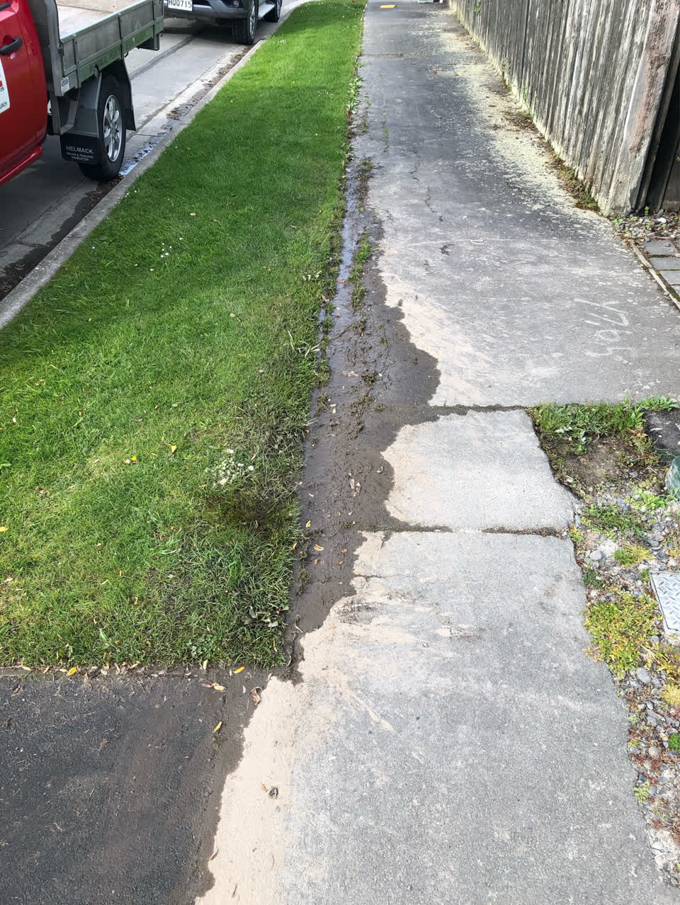 The photograph attached to this water leak report