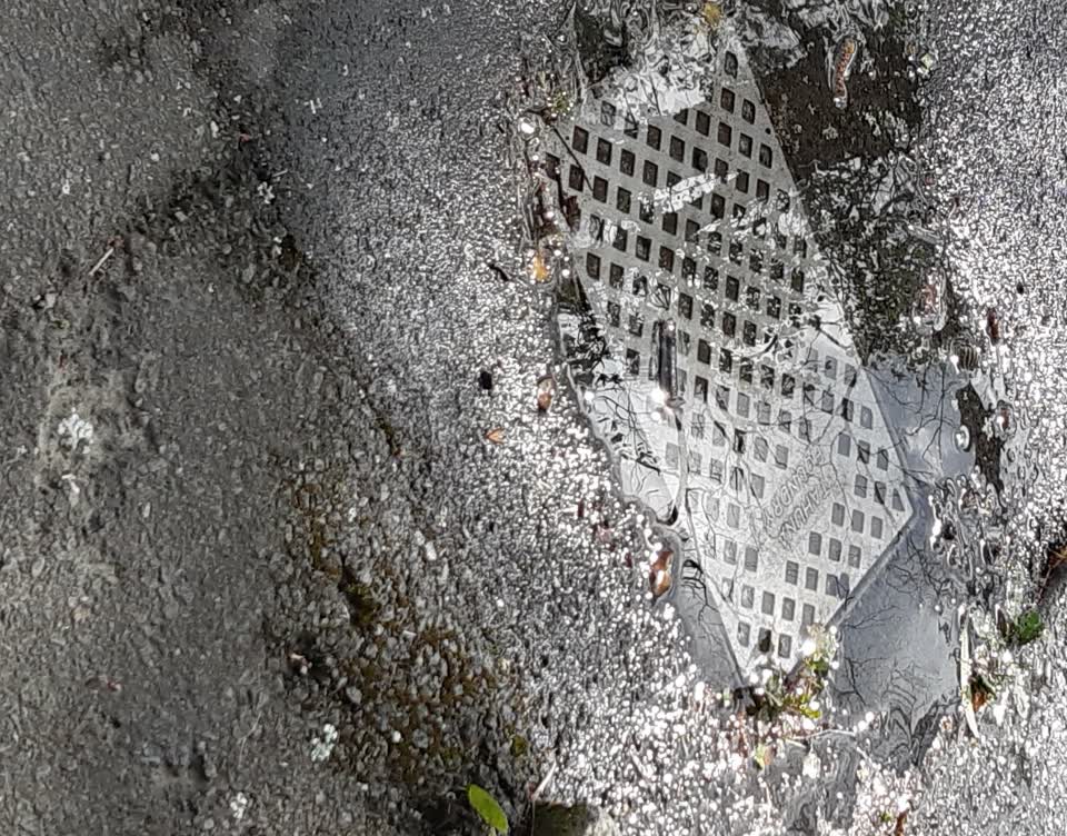The photograph attached to this water leak report