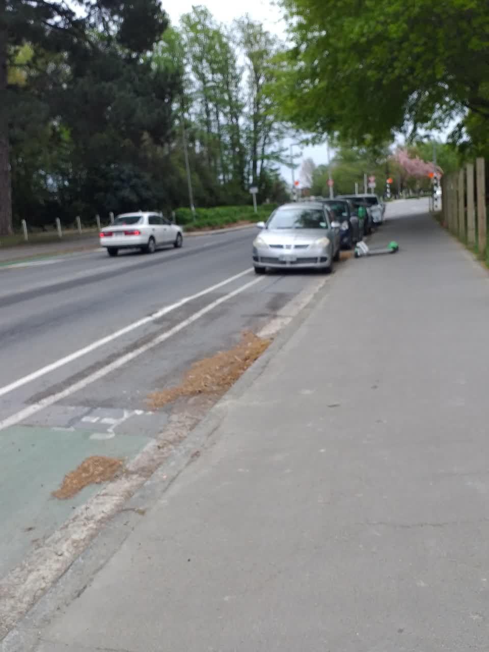 The photograph attached to this hazard, vehicle report