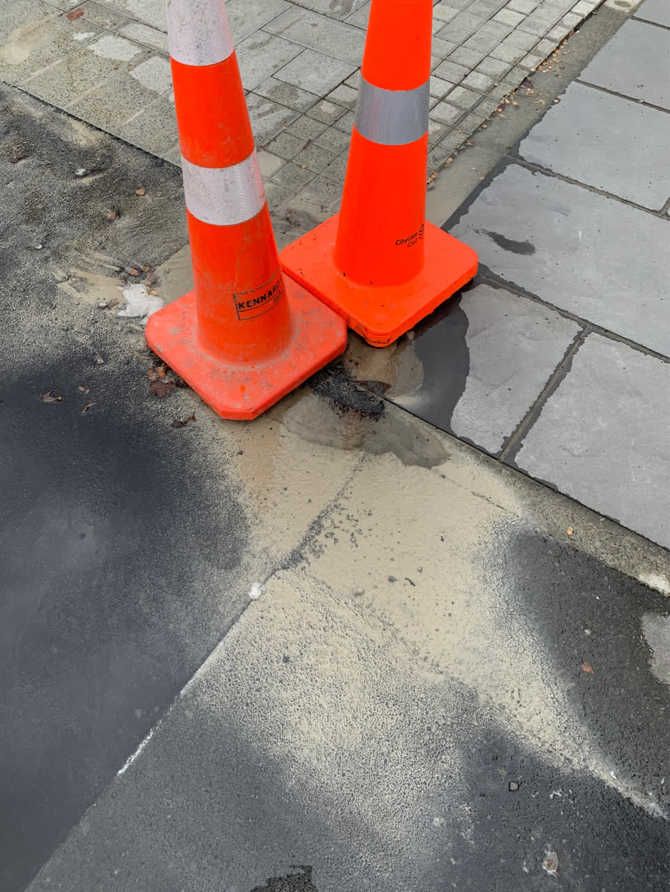 The photograph attached to this water leak report