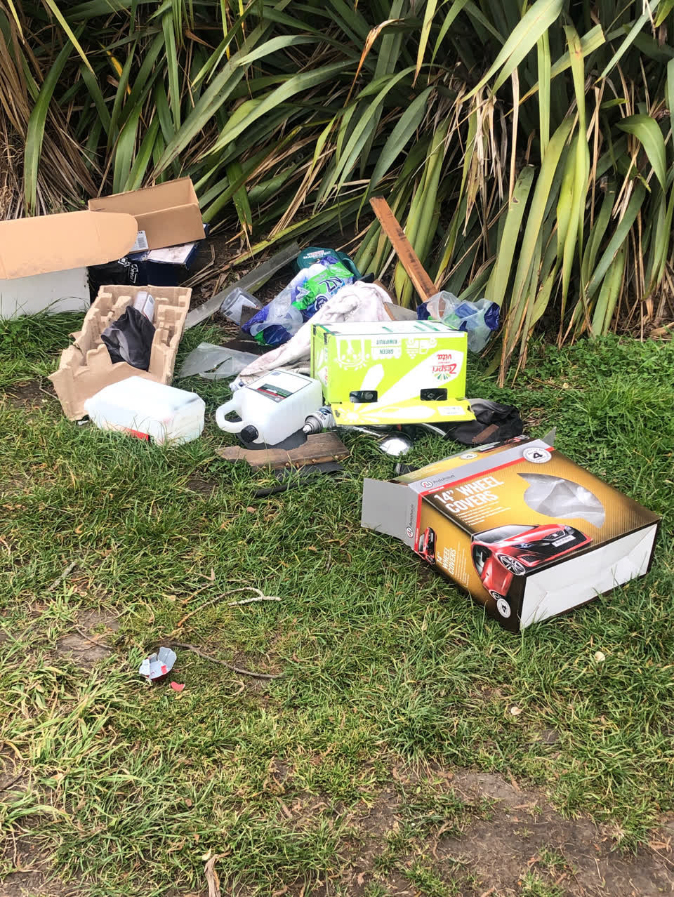 The photograph attached to this dumped rubbish report