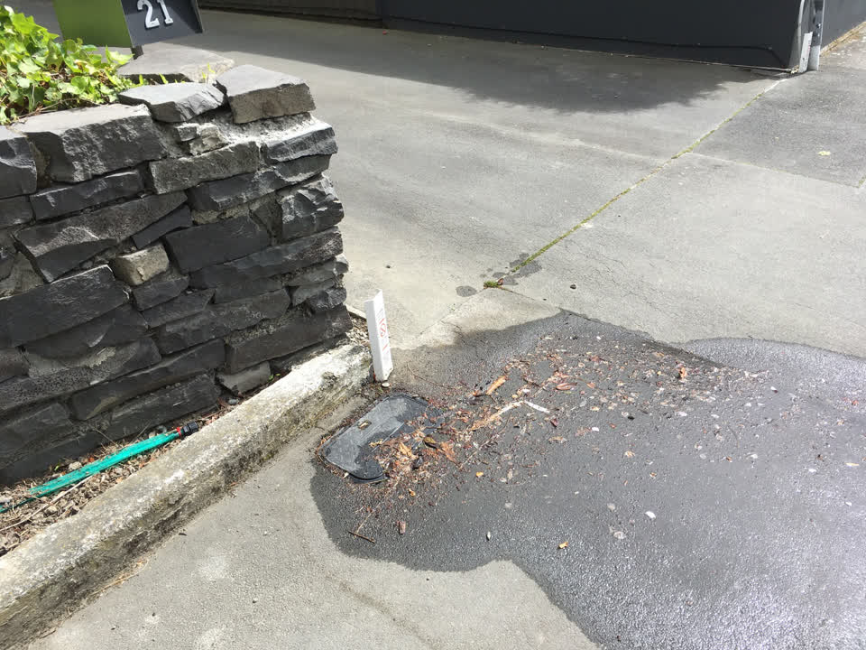 The photograph attached to this water leak report