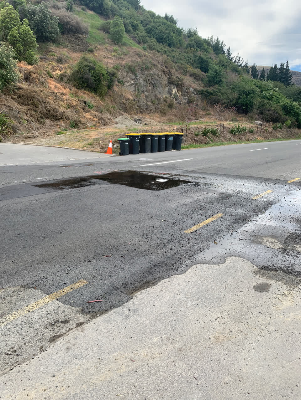 The photograph attached to this water leak report