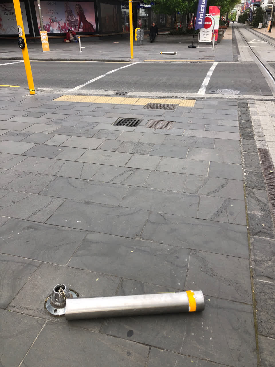 The photograph attached to this pavement - damaged report