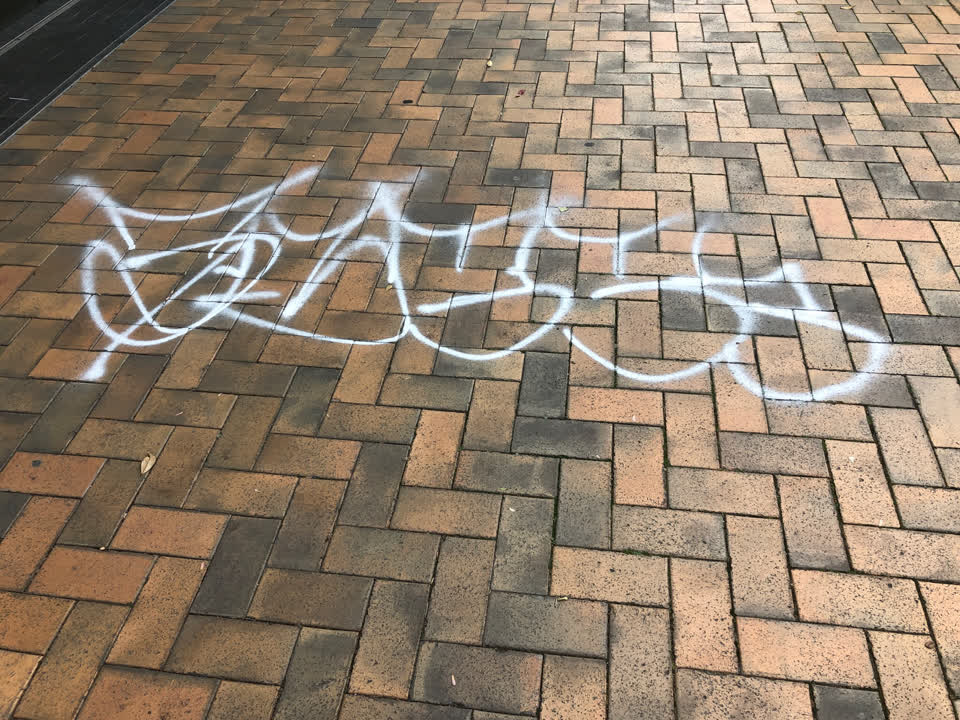 The photograph attached to this graffiti report
