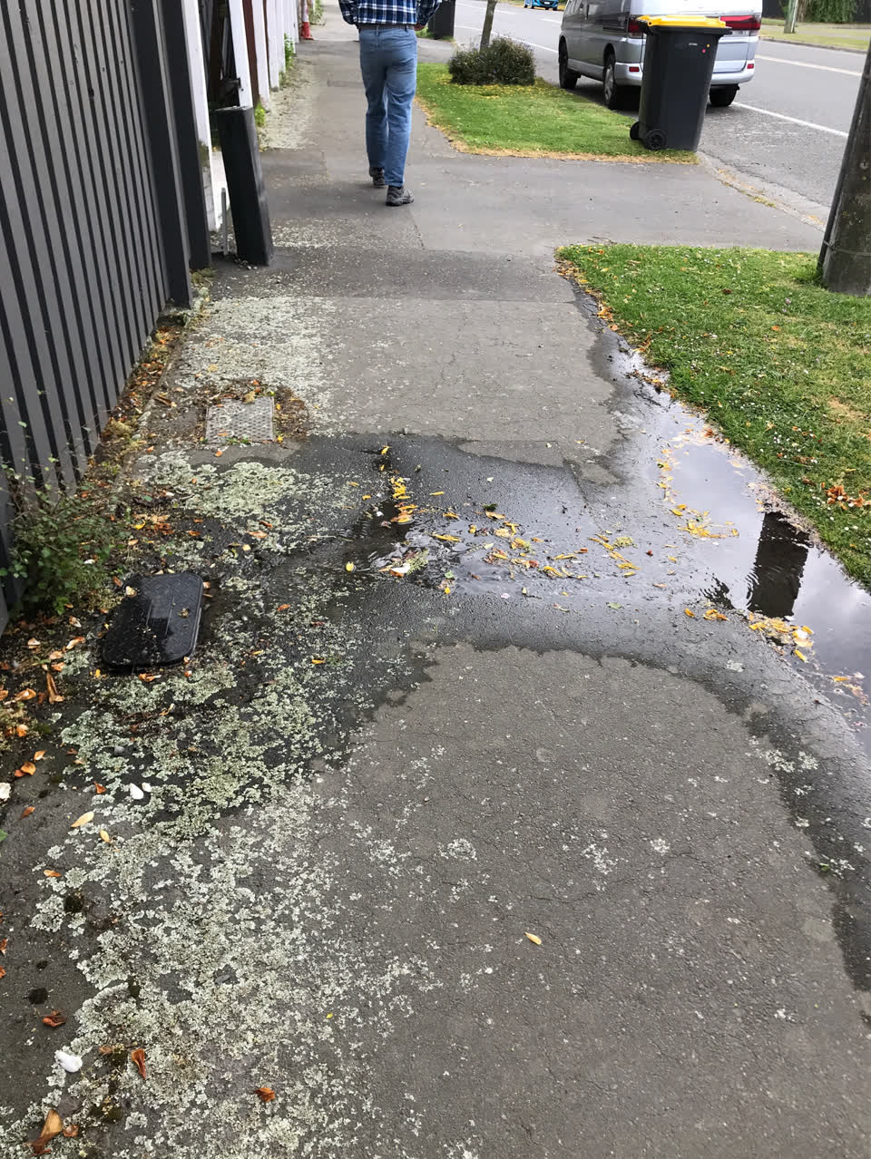 The photograph attached to this water leak report