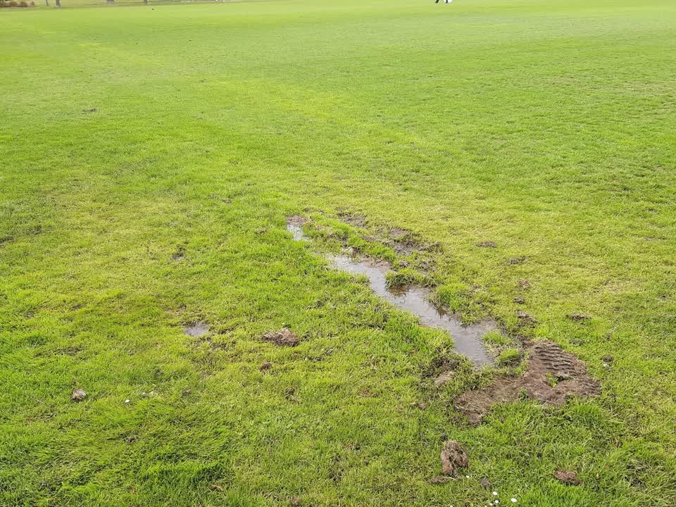The photograph attached to this water leak report