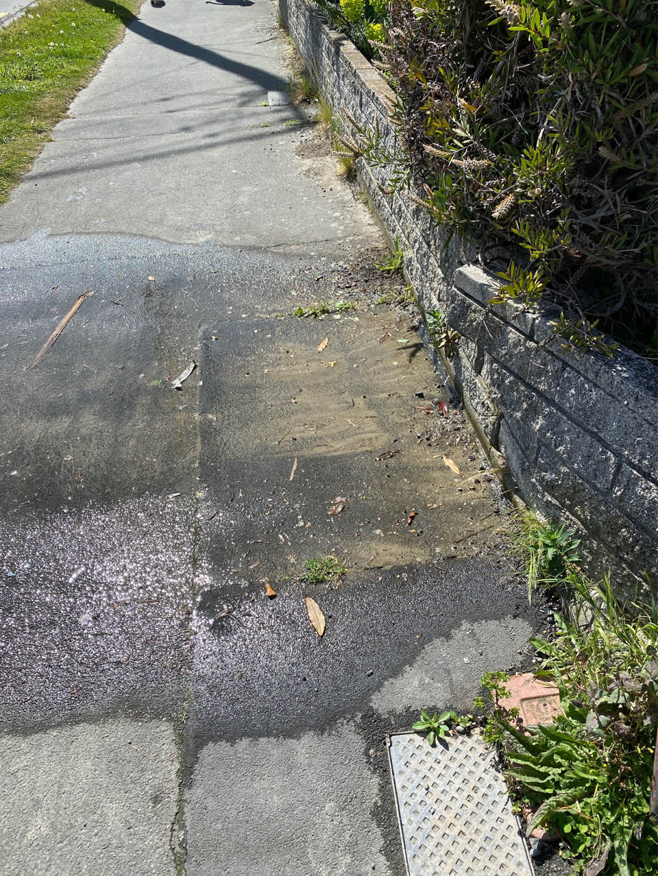 The photograph attached to this water leak report