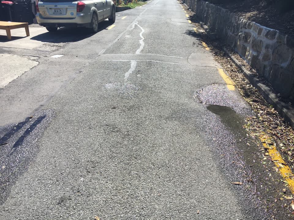 The photograph attached to this water leak report