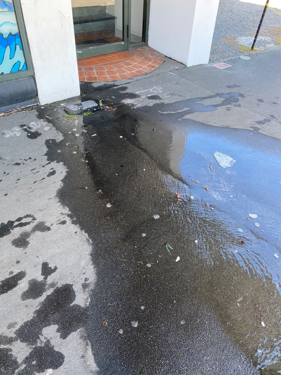 The photograph attached to this water leak report