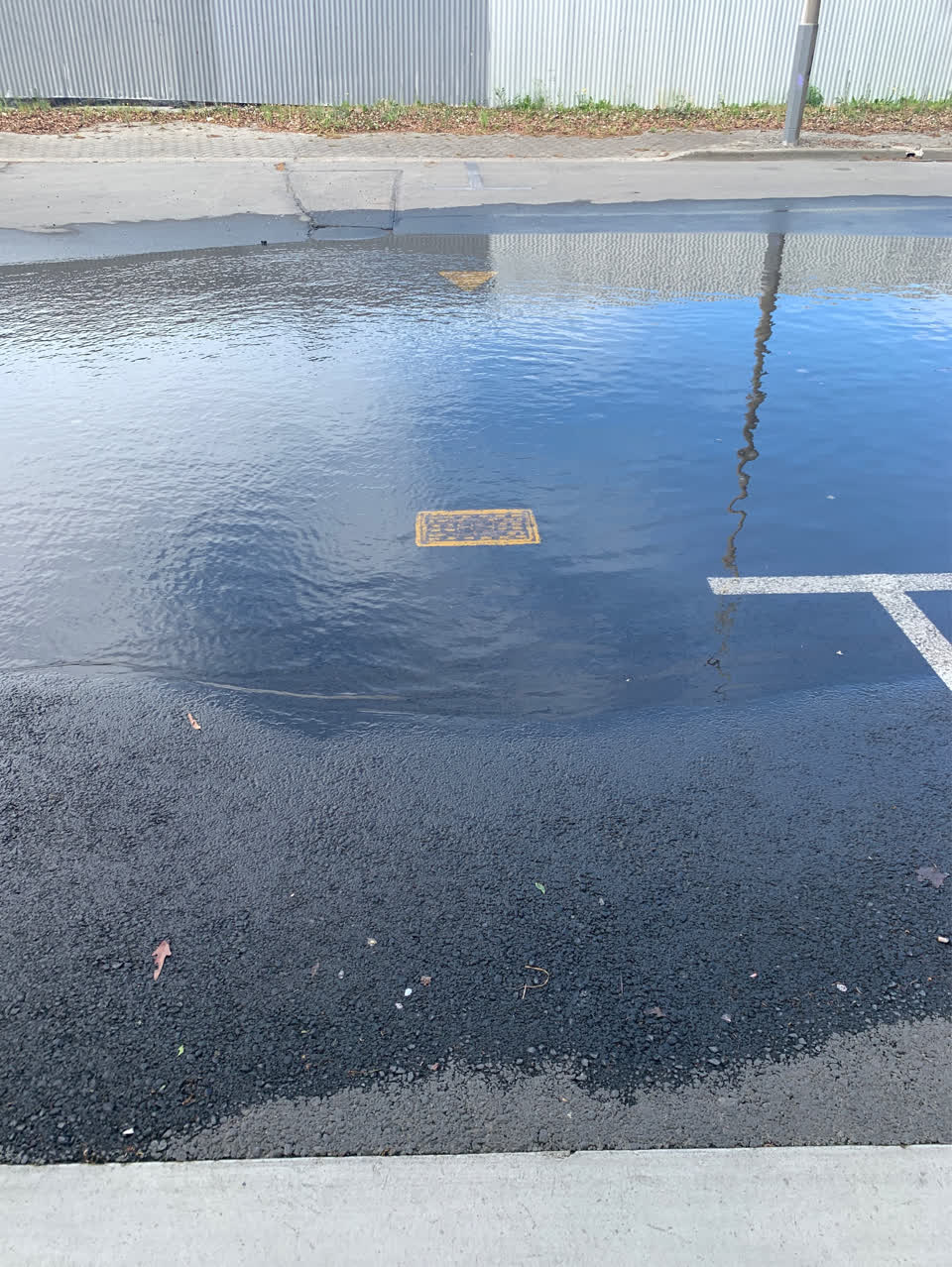 The photograph attached to this flooding report