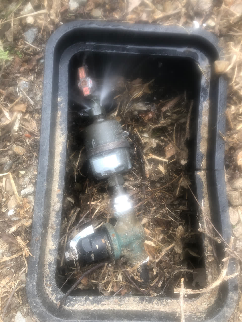 The photograph attached to this water leak report