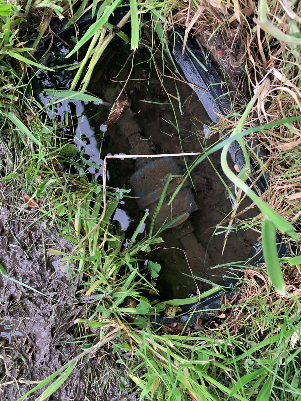 The photograph attached to this water leak report