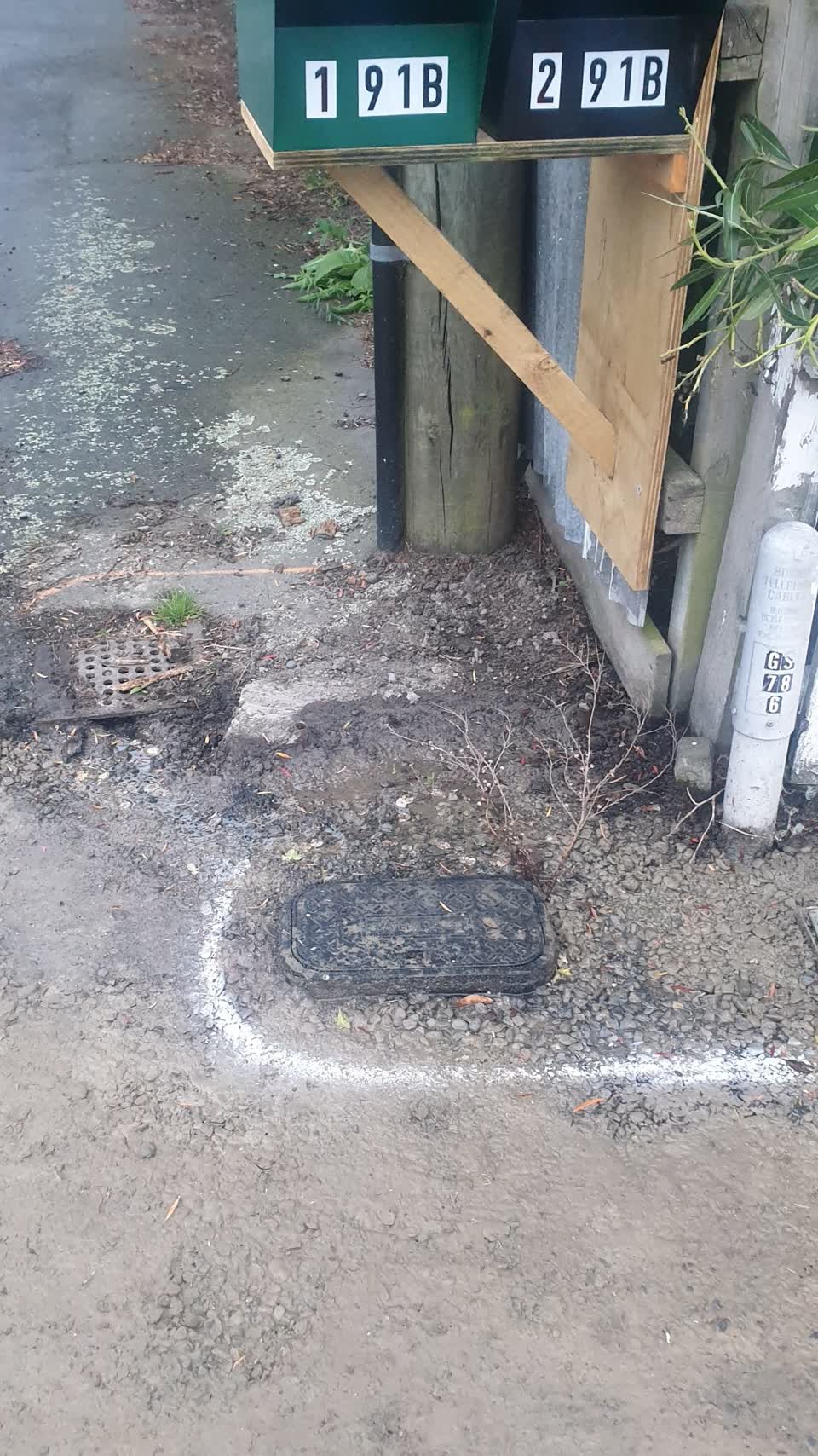 The photograph attached to this water leak report