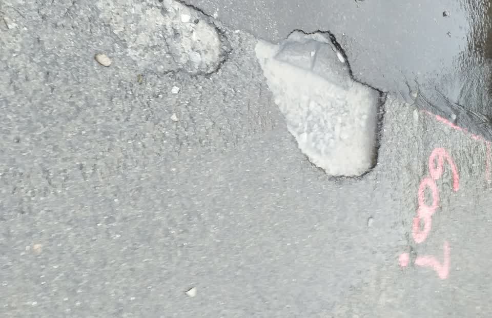 The photograph attached to this water leak report