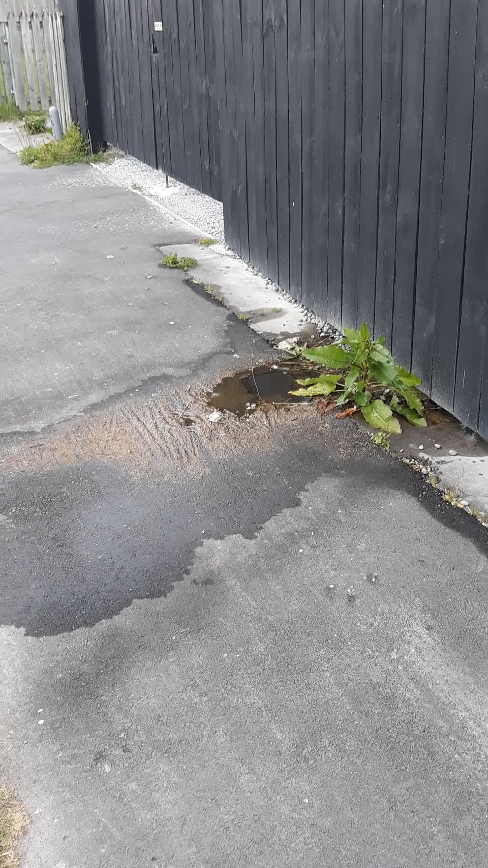 The photograph attached to this water leak report
