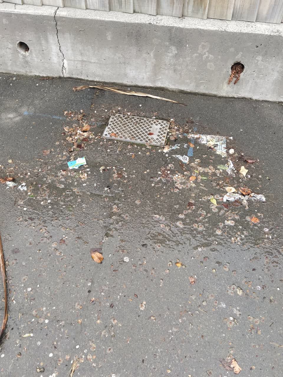 The photograph attached to this water leak report
