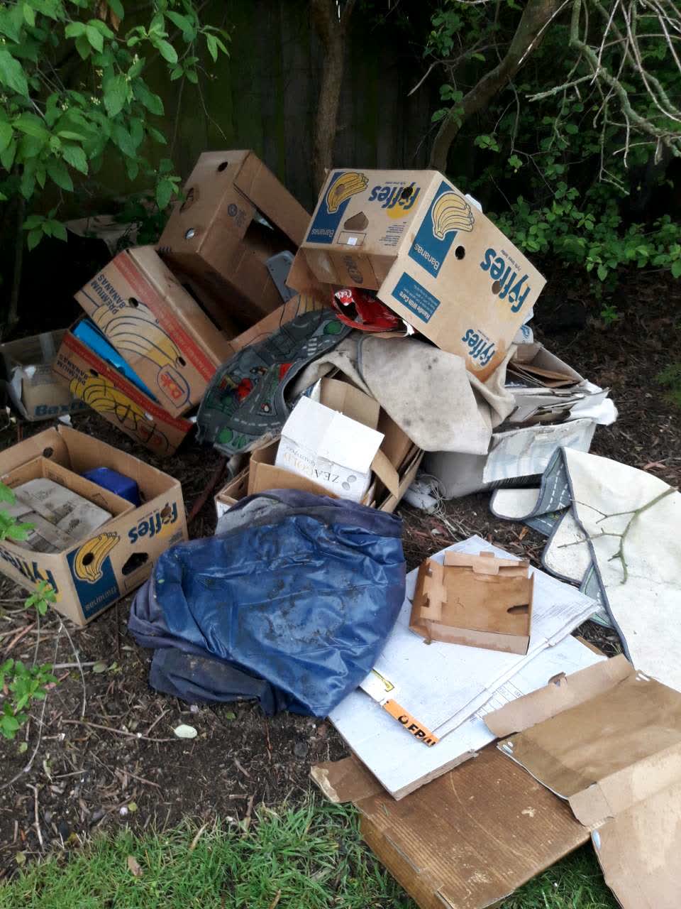 The photograph attached to this dumped rubbish report