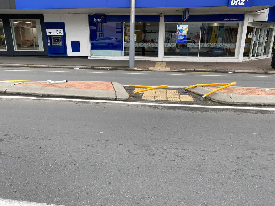 The photograph attached to this damaged road report