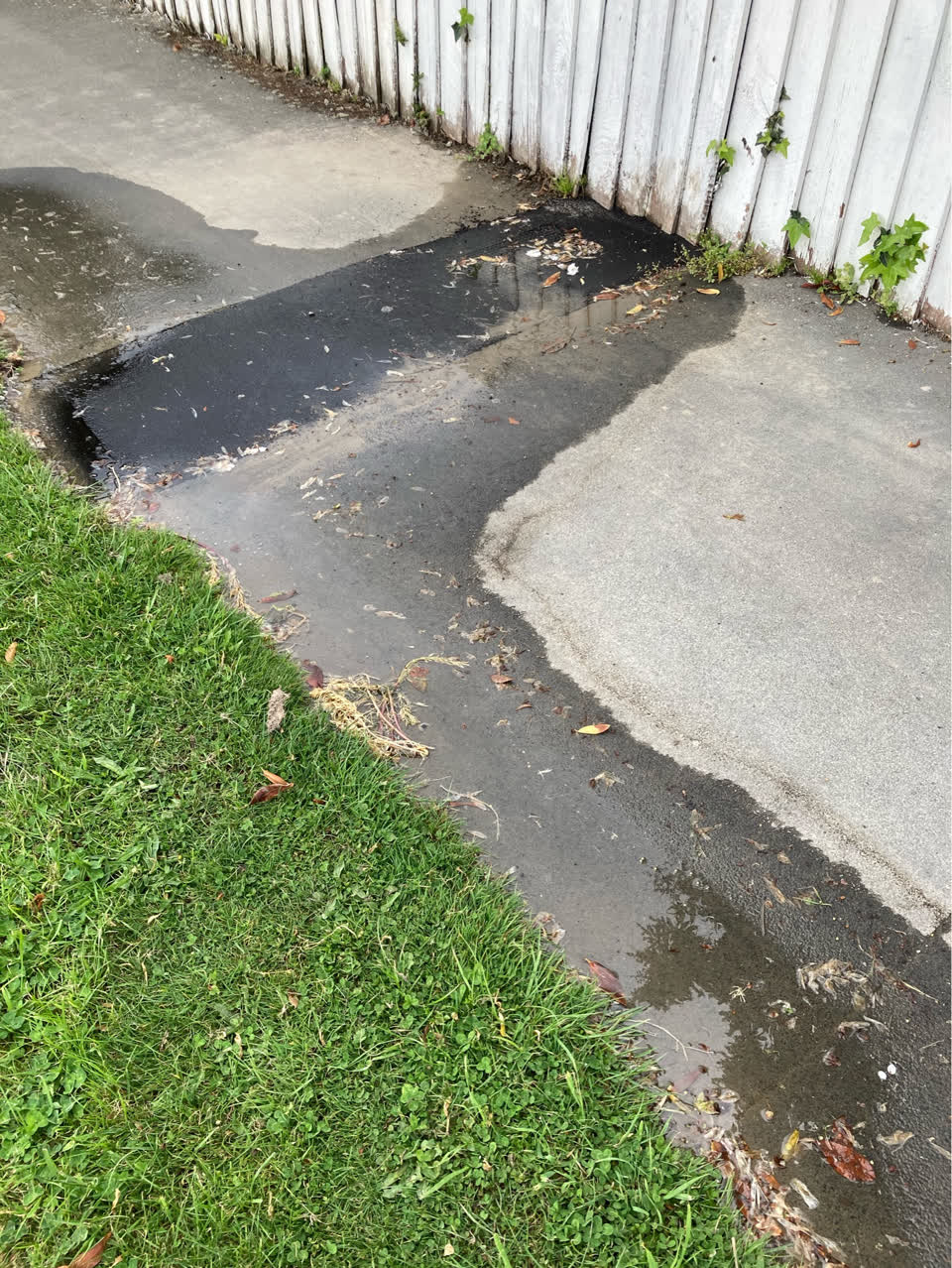 The photograph attached to this water leak report