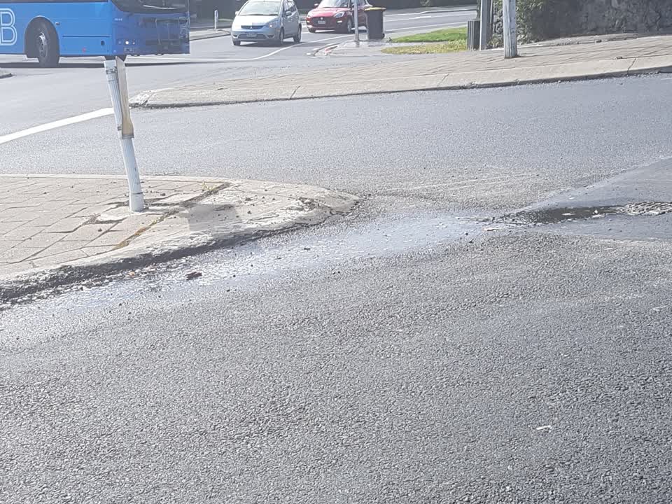 The photograph attached to this water leak report