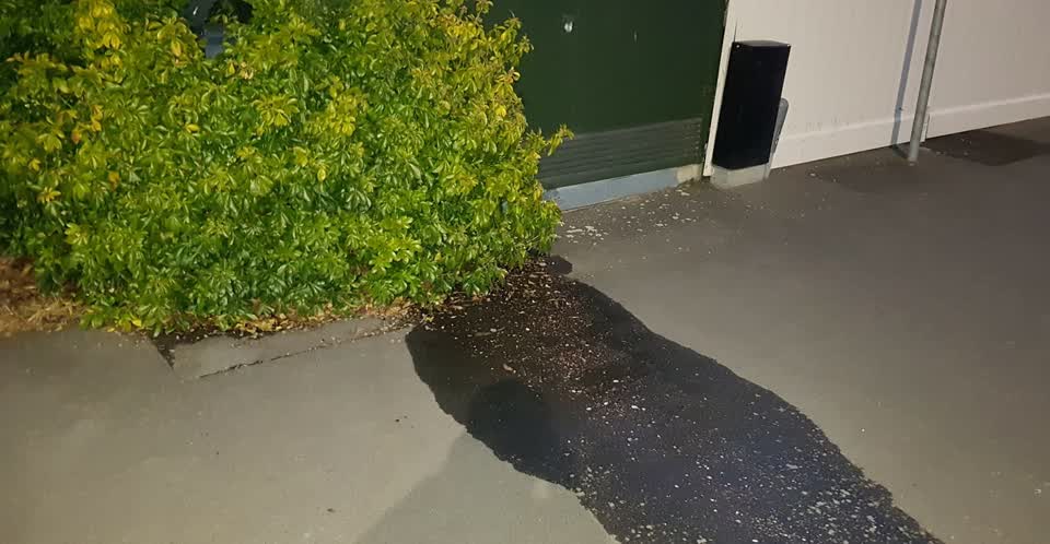 The photograph attached to this water leak report