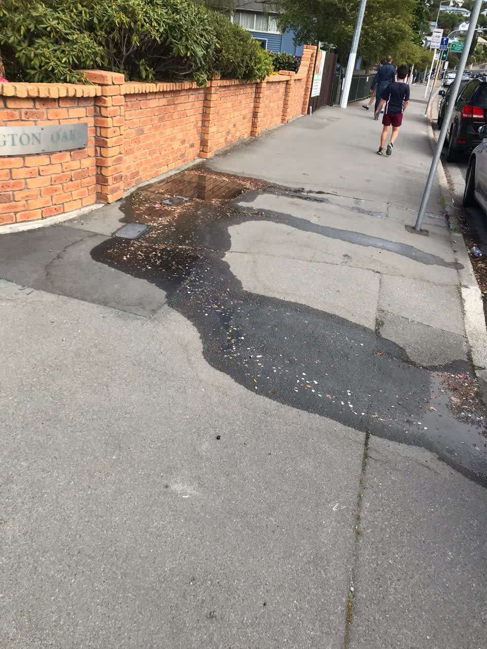 The photograph attached to this water leak report