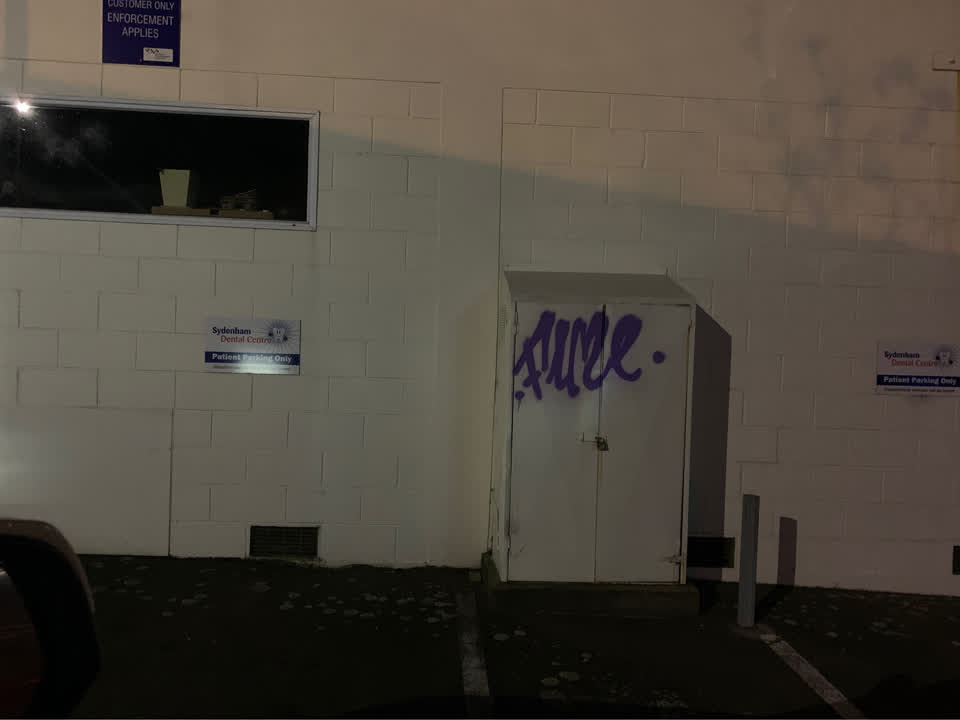 The photograph attached to this graffiti report