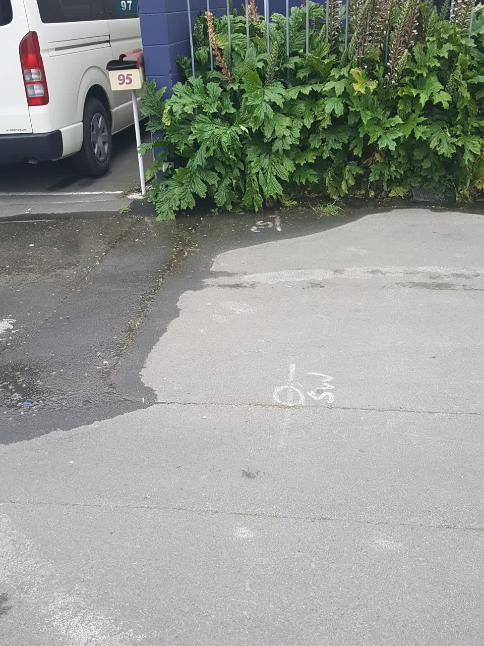 The photograph attached to this water leak report