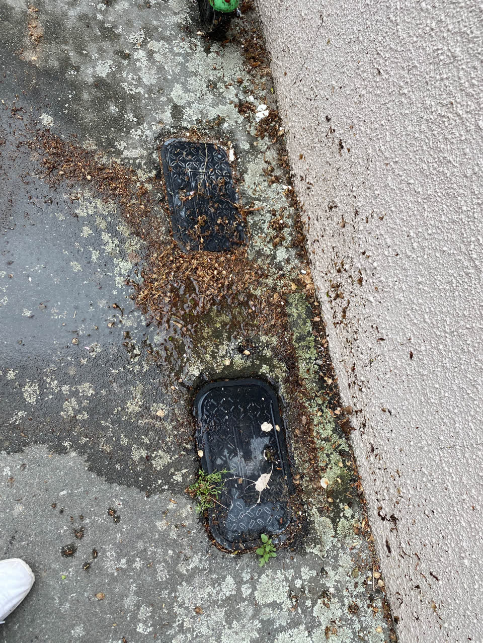 The photograph attached to this water leak report