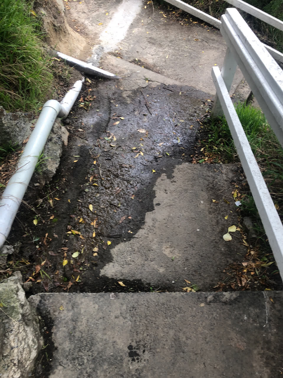 The photograph attached to this water leak report