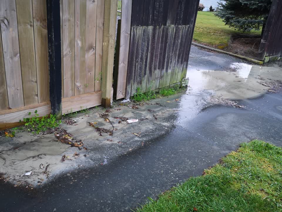 The photograph attached to this water leak report