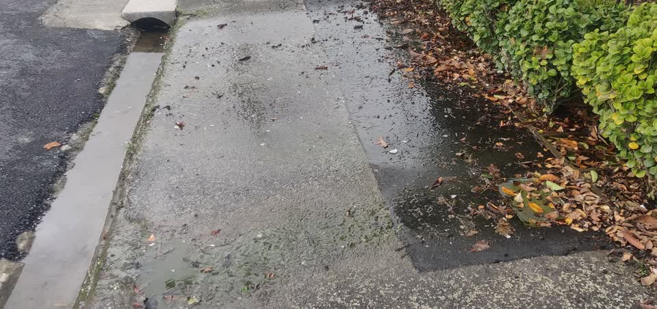 The photograph attached to this water leak report
