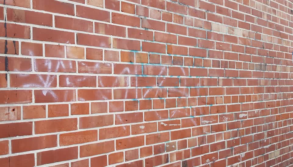 The photograph attached to this graffiti report