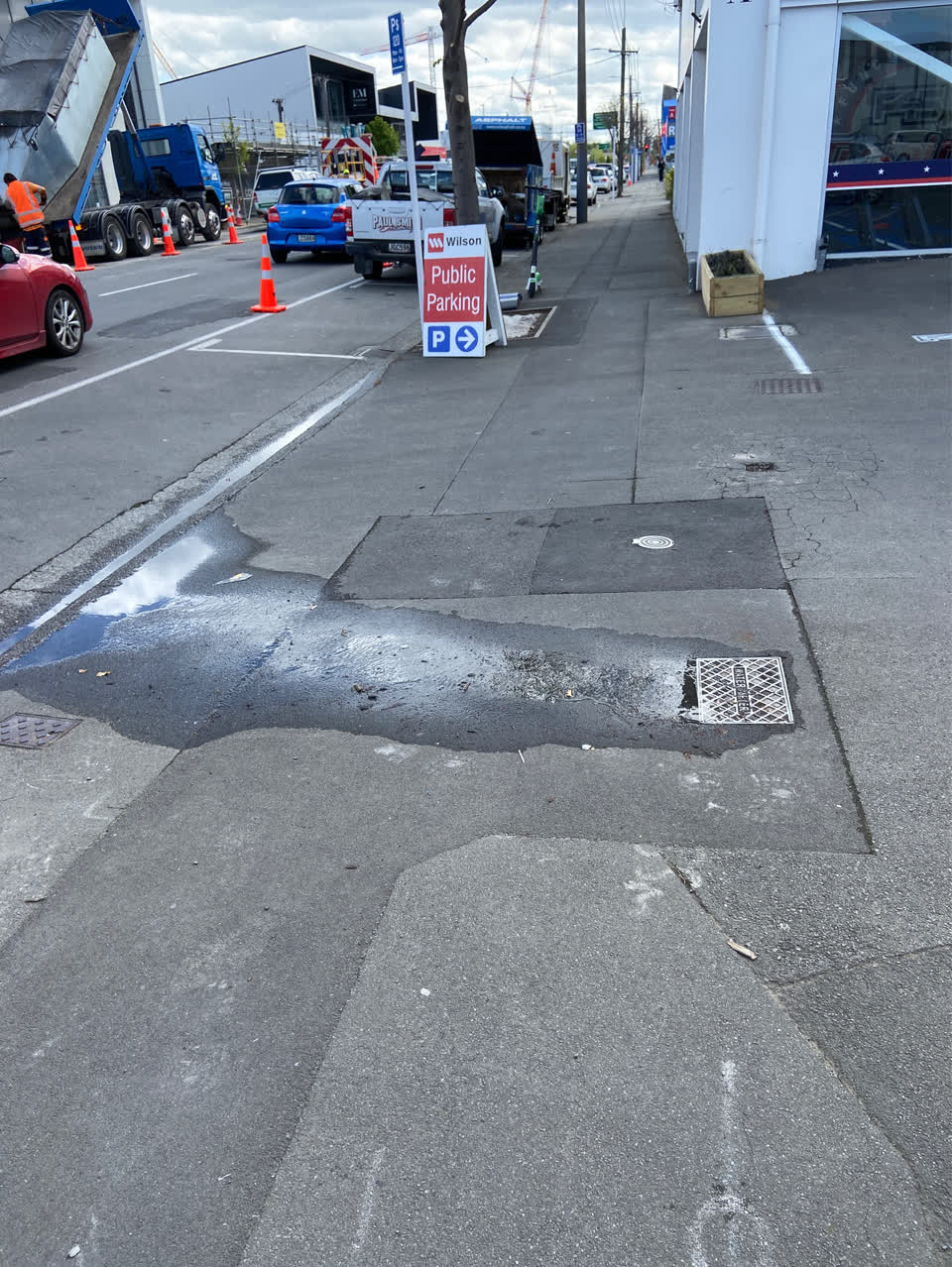 The photograph attached to this water leak report