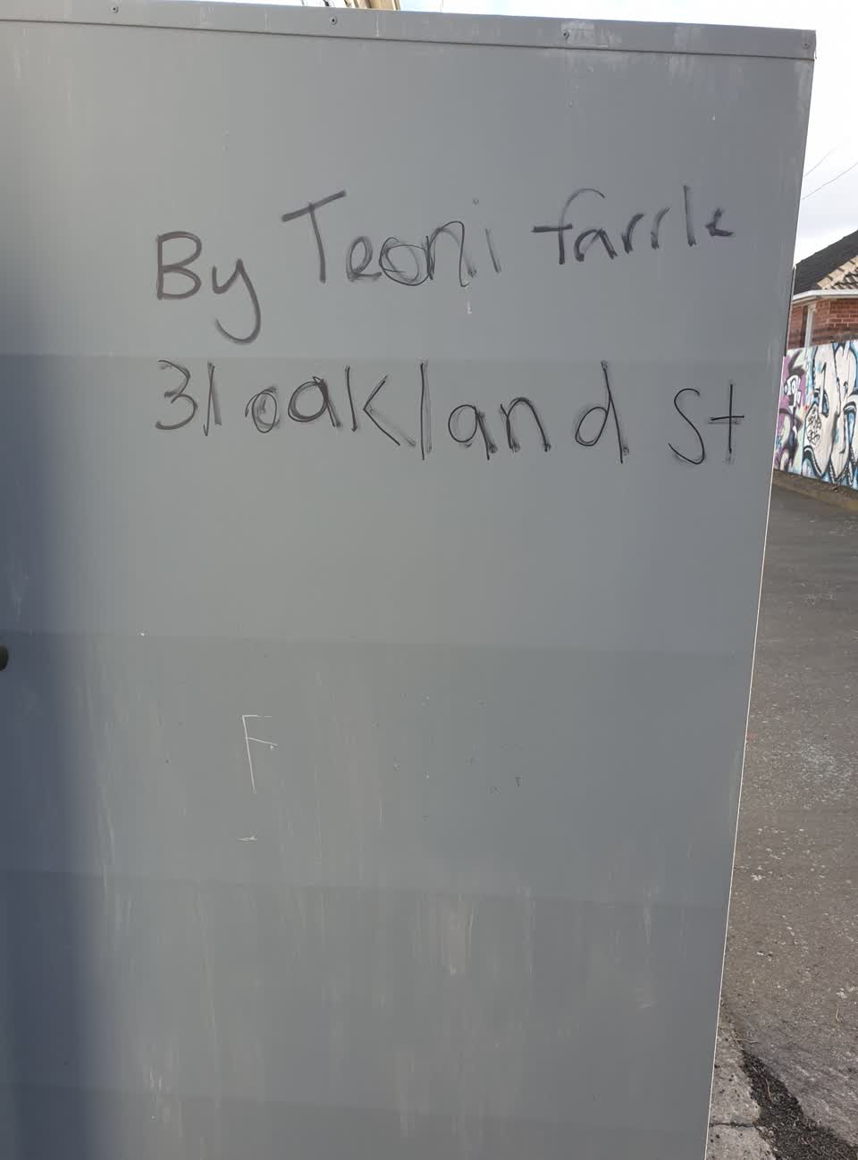 The photograph attached to this graffiti report