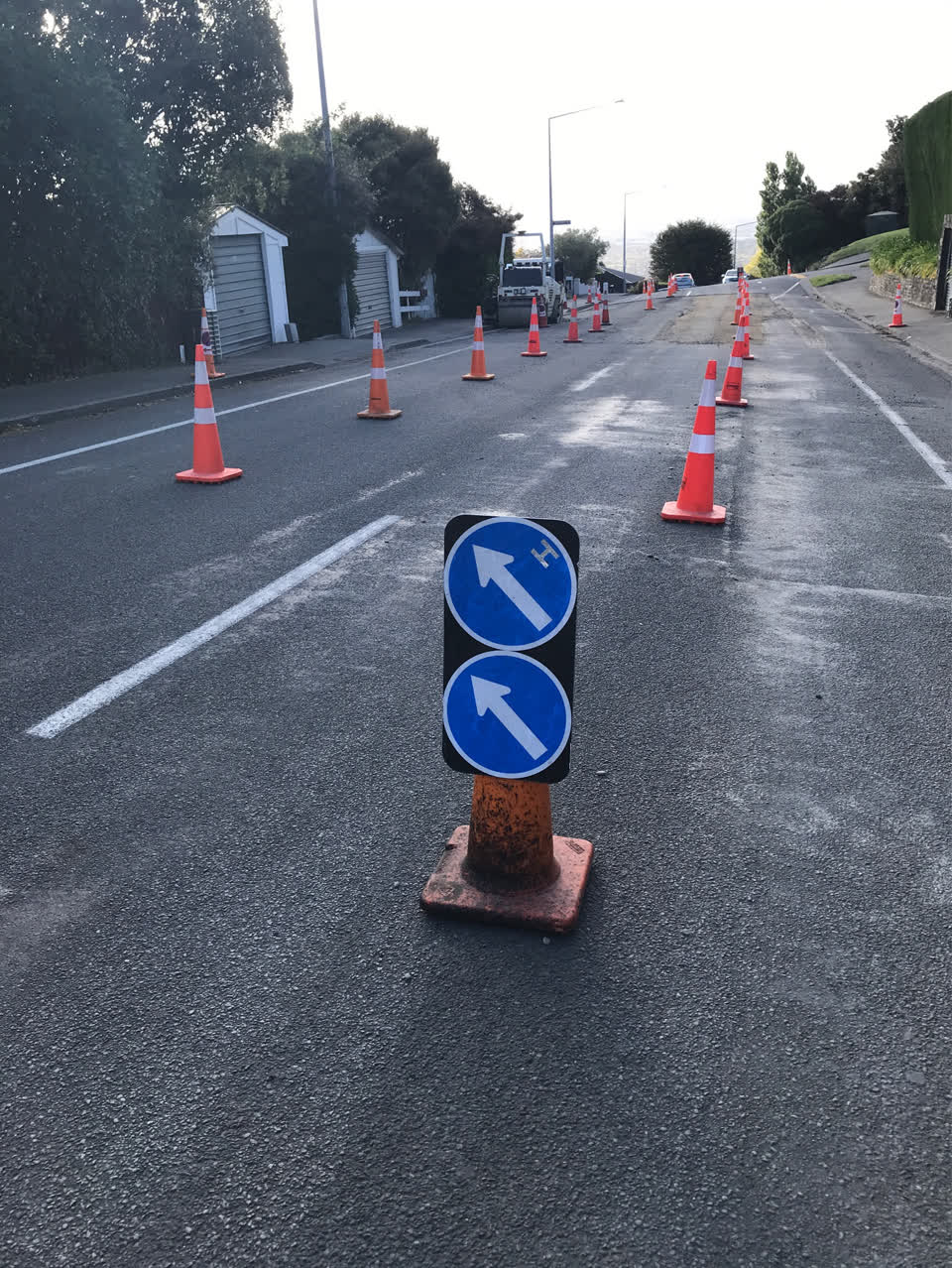 The photograph attached to this road signage report