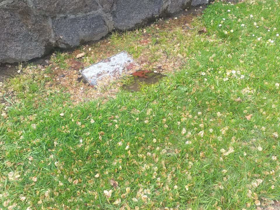 The photograph attached to this sewer - leak / blockage report