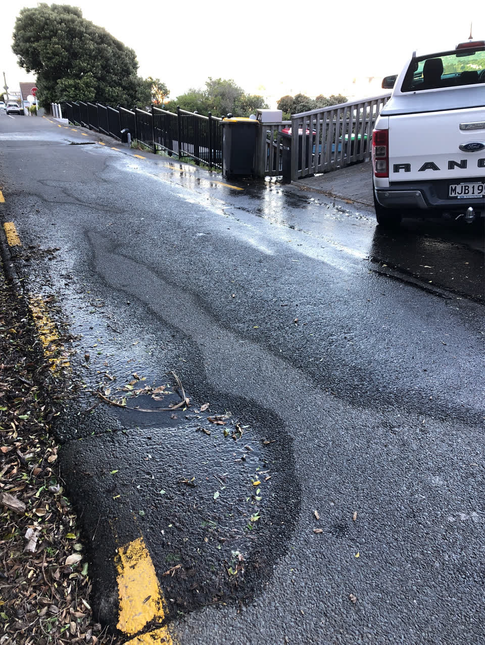 The photograph attached to this water leak report
