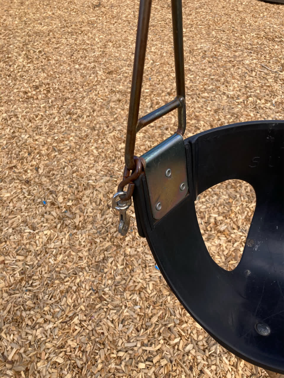 The photograph attached to this playground equipment report