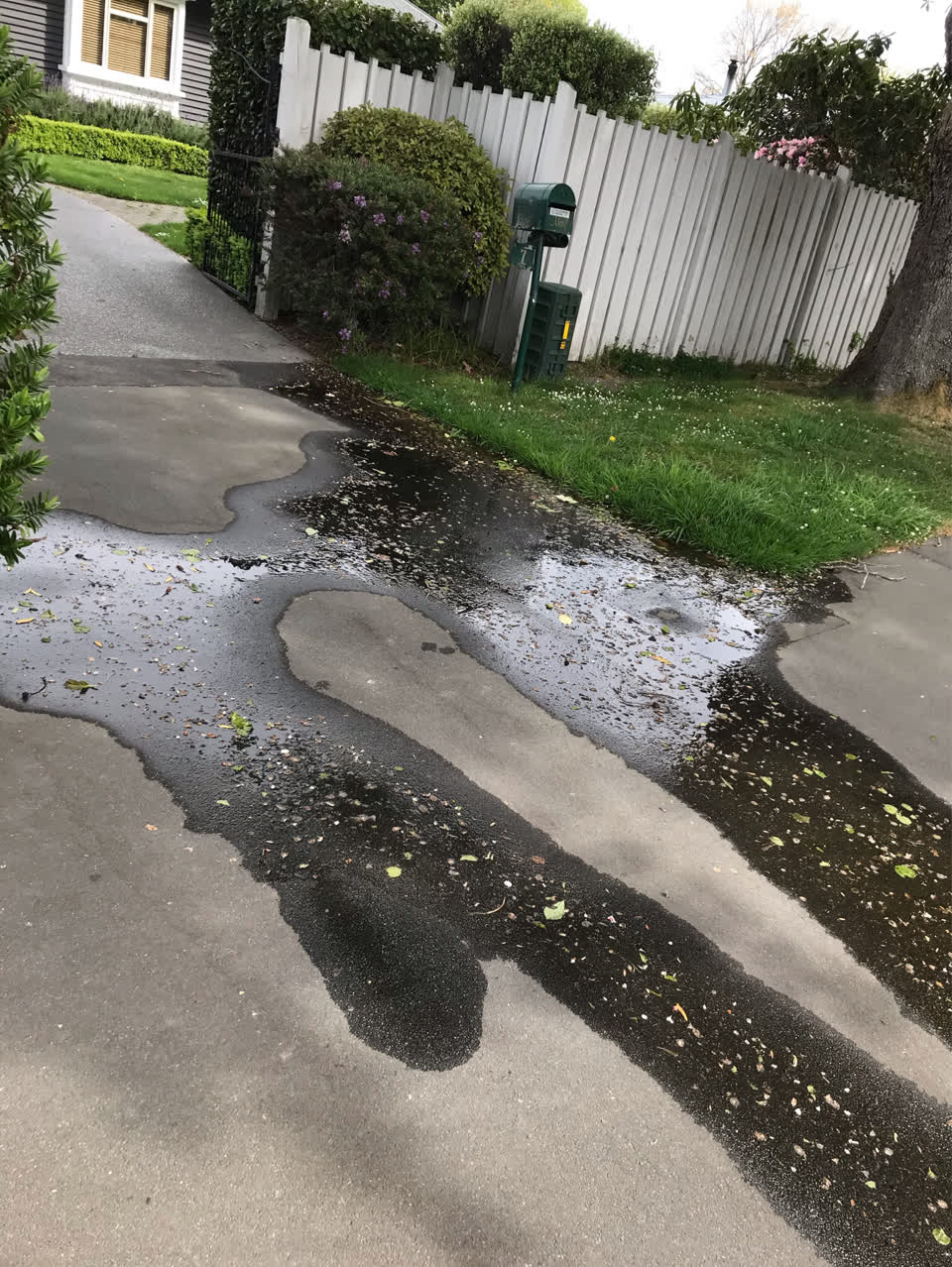 The photograph attached to this water leak report